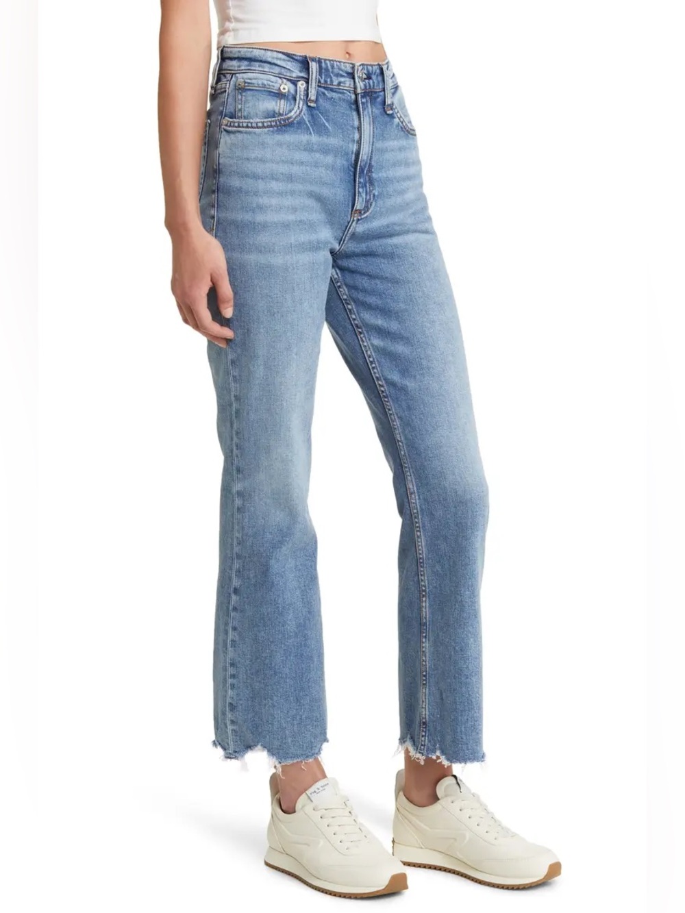 Rag & Bone Raw Hem Casey Flare Ankle Jeans, EUC